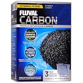 Fluval Carbon,100-gram Nylon Bags , Pack of 3 | Premium Bituminous Carbon Inserts, Nylon Bags, A1440