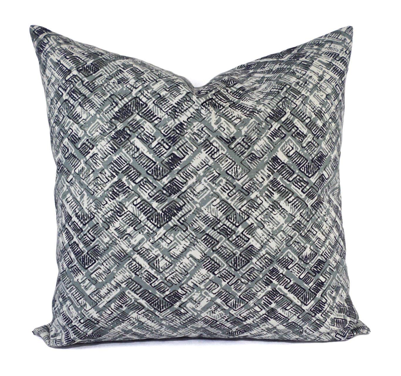 Gray Taupe Navy Brown Pillows Modern Pillow Cover