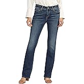 Silver Jeans Co. Womens Elyse Mid Rise Comfort Fit Slim Bootcut Jeans