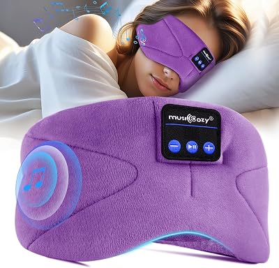MUSICOZY Sleep Mask Headphones Bluetooth 5.4 16H Ultra-Thin Speakers