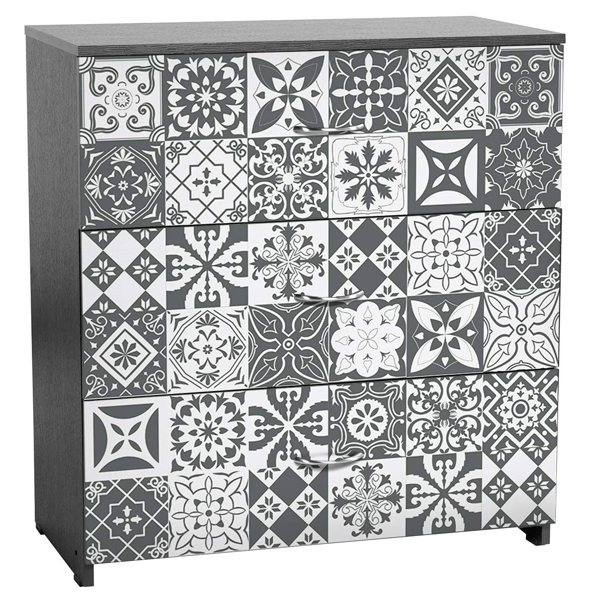 Ambiance Sticker Self-Adhesive Furniture and Tables Tile Stickers for Kitchen and Living Room Decoration Pasqualine - Pack of 24 Stickers of 10 x 10 cm