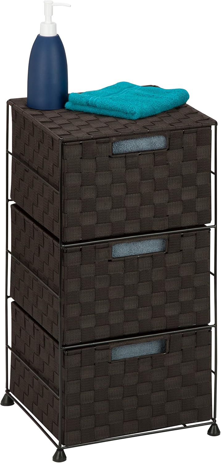 Honey-Can-Do 3 Drawer Chest, Espresso OFC-03714: Home & Kitchen