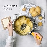Deiss PRO Heavy Duty Stainless Steel Potato Masher with Non-Slip Rubber Handle view 5