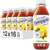 Snapple Zero Sugar Lemon Tea, 16 Oz Bottles, 12 Count
