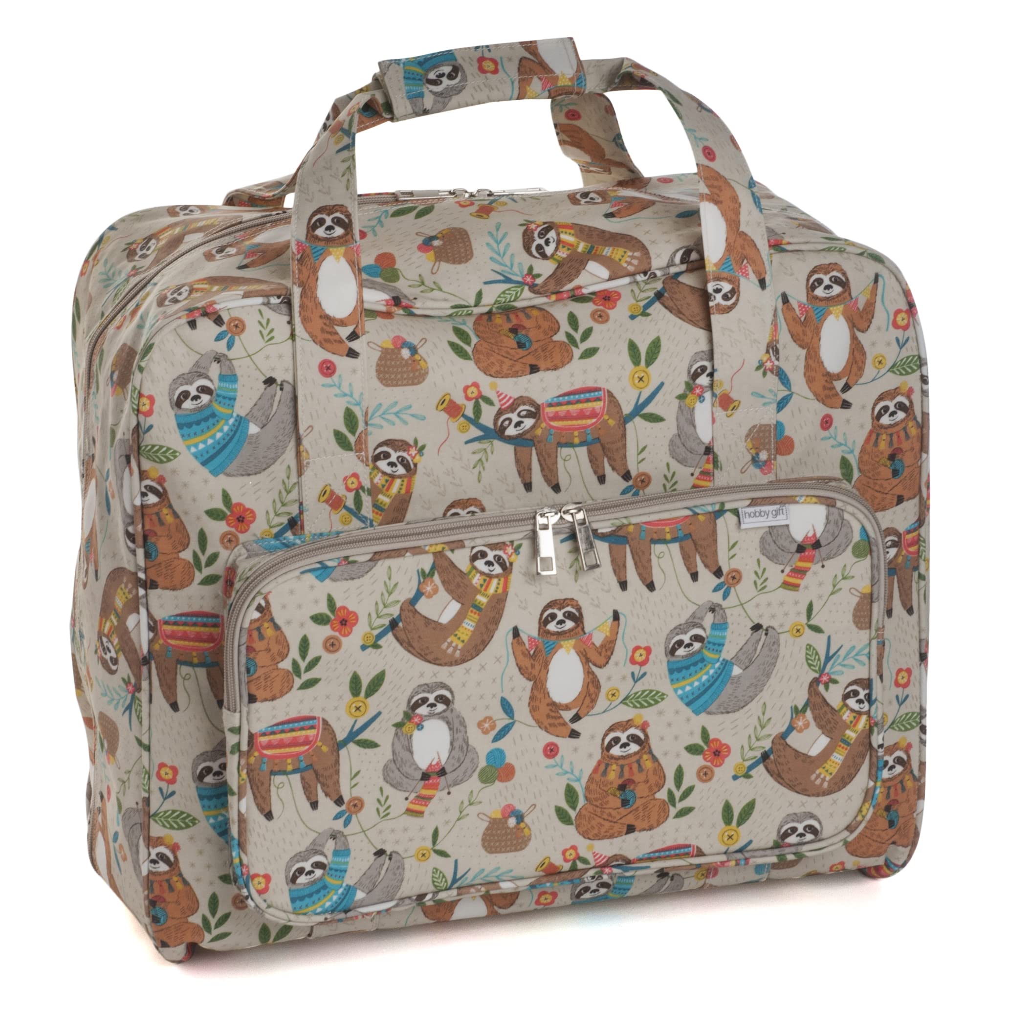 Hobby Gift Sewing Machine Travel Carry Storage Bag, Sloth
