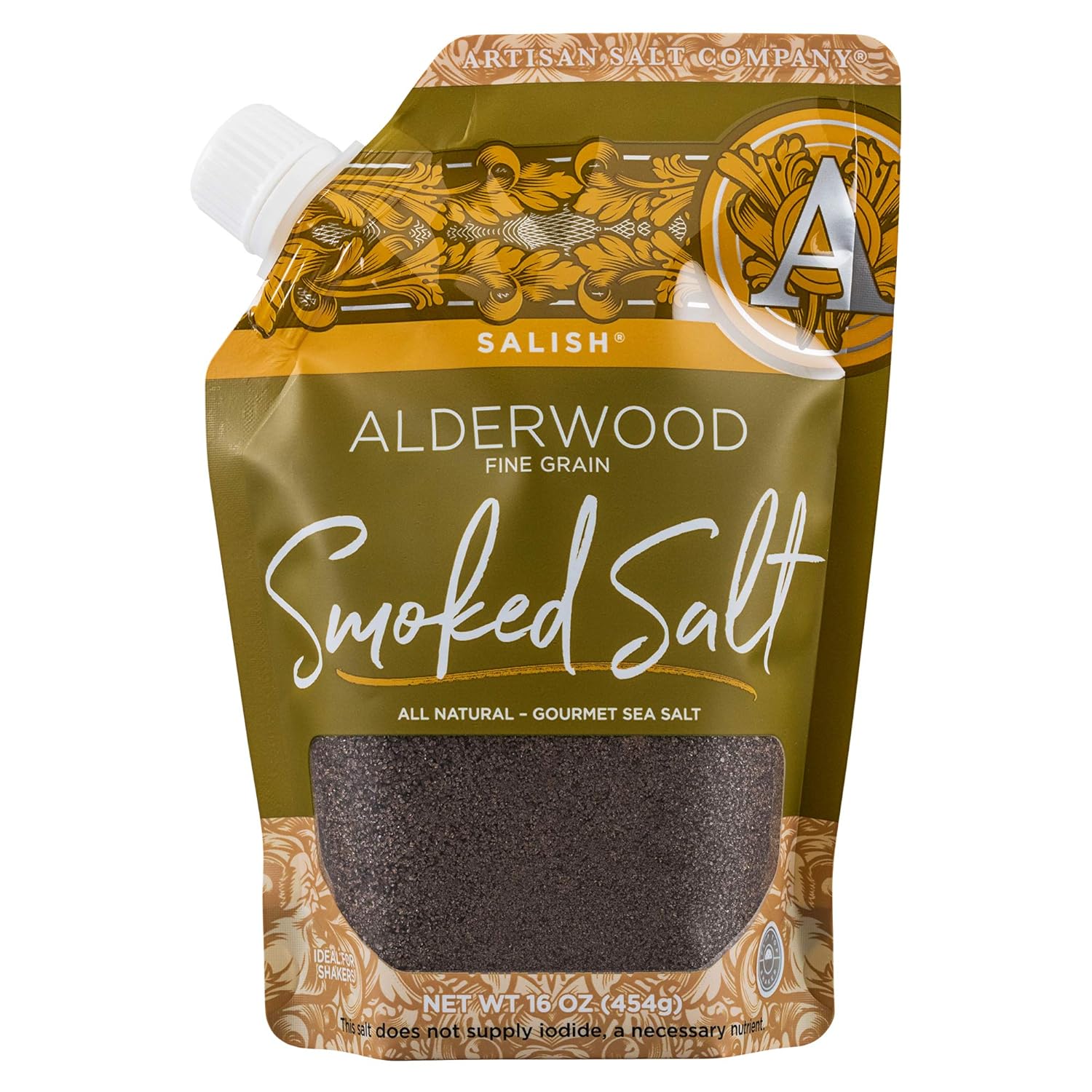 SaltWorks Durango Hickory Smoked Sea Salt, Artisan Pour Spout Pouch, 8 Ounce : Grocery & Gourmet Food