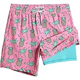 maamgic 2 in 1 Mens Swim Trunks 7 Inch Swim Shorts Swim Suits Board Shorts