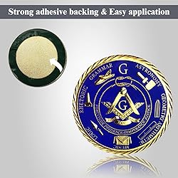 ASmileIndeep Master Mason Masonic Car Emblem