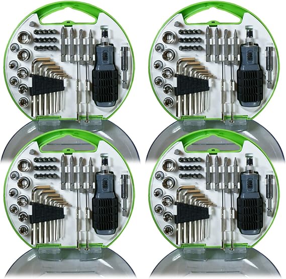 Set of 4 Household 40pc Ratchet Screwdriver and Sockets Plus Allen