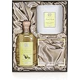 Antica Farmacista Gift Set with Reed Diffuser, Candle & Tray - Bath & Body Gift Set for Women - Lemon Verbena & Cedar