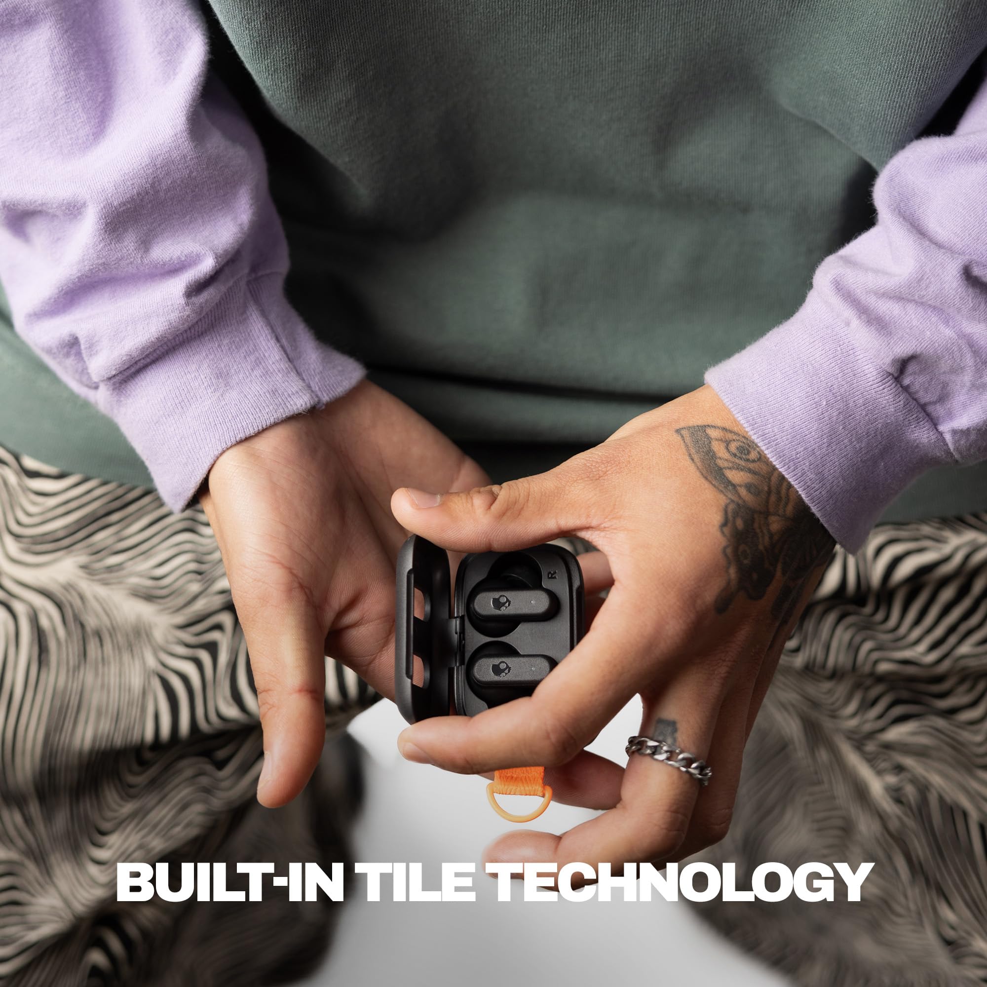 Skullcandy Dime 3 Wireless Earbuds, Bluetooth Headphones, Noise Isolating Fit, Up to 20 Hours Battery, Microphone for iPhone Android, Easy Carry with Integrated Lanyard - True Black