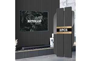 RITOLLO Wood Slat Panels for Wall 2-Piece 94.5"×11" Acoustic Panels for Interior Wall Decor 3D Fluted Sound Absorbing Panel -