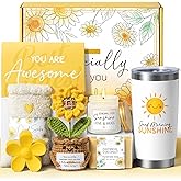 Birthday Gifts for Women Self Care Get Well Gifts Baskets Spa Care Package, Inspirational Sunflower Thinking of You Thank You Gift Sending Sunshine Box, Valentines Day Gift for Her Wife Girlfriend Mom