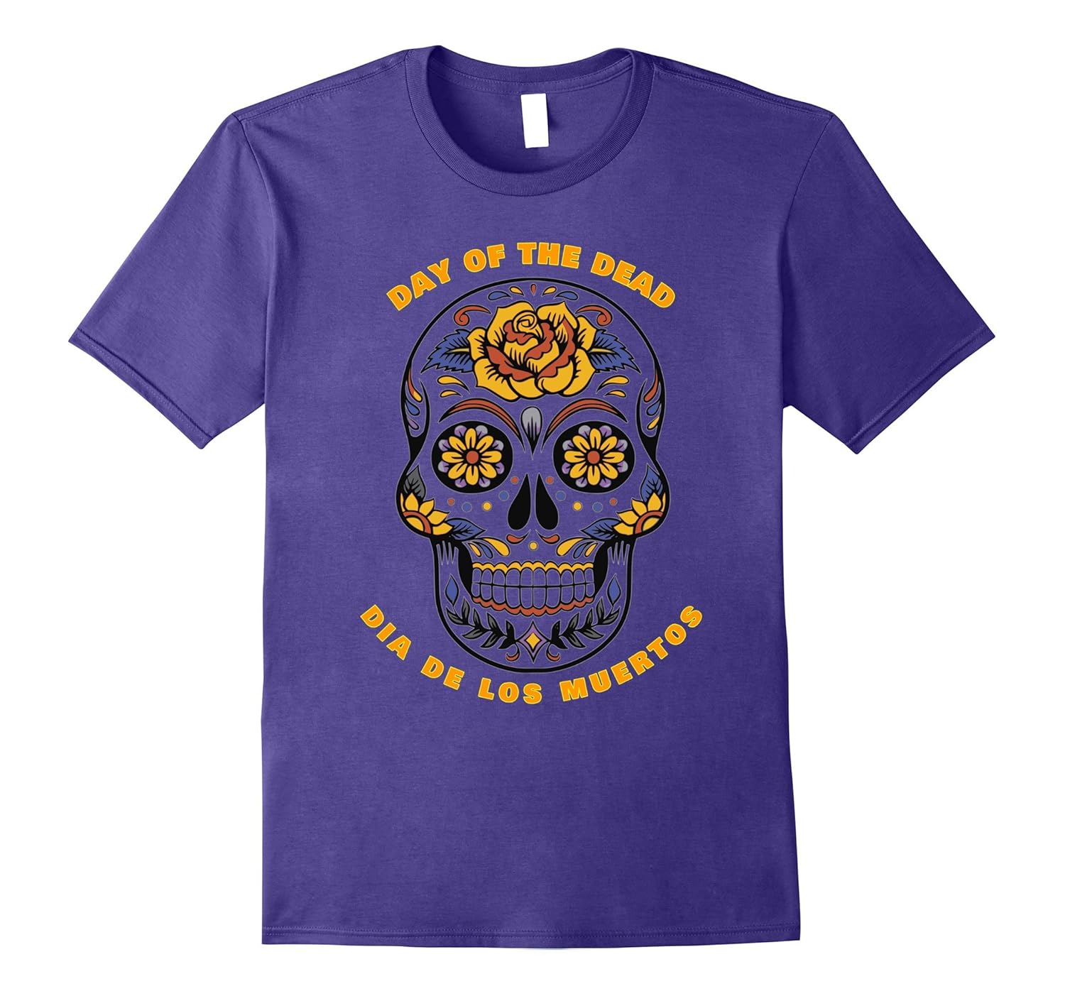 Day Of The Dead Dia de los Muertos Sugar Skull T Shirt-FL