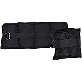 Mind Reader Adjustable Ankle Weights, Wrist Weights, Arm Weights for Jogging, Walking, Aerobics, Fitness, Black, 2 lb. (Set o