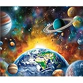 Kaliosy 5D Diamond Art Kits for Adults Galaxy Aurora Universe Starry Sky by Number Kits, Diamond Painting Art DIY Crystal Craft Full Drill Cross Stitch Decoration (12x16 inch)