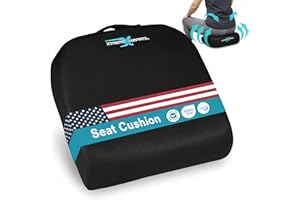 Xtreme Comforts Seat Cushions | Office Chair Cushions for Desk, Car, Wheelchair| Ergonomic Memory Foam Seat Cushion for Support & Comfort | Helps Improve Sitting Posture for Work & Body Relief (1 Pc)
