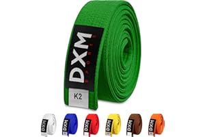 DXM SPORTS BJJ Jiu Jitsu Belt - Taekwondo Karate Belt - Martial Arts Uniform Ranking Judo Belt Double Stitched for Kids Adult