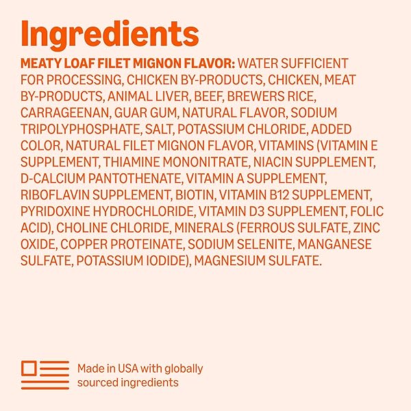AMAZON BASICS WET DOG FOOD MEATY LOAF VARIETY PACK, FILET MIGNON FLAVOR AND CHICKEN & RICE DINNER, MADE WITH REAL CHICKEN AND BEEF, 13.2 OZ CAN, (6 CANS OF EACH FLAVOR, 12 CANS IN TOTAL)