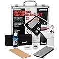 Trend Essential Diamond Sharpening Kit with 300/1000 Grit Bench Stone, Lapping Fluid, Leather Strop, Honing Paste, Cleaning Block & Sharpening Solutions Guide, DWS/KIT/H
