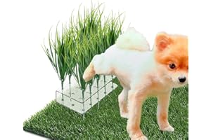 JoyHuaTrade 6 PCS Fake Grass Plants Pee Post, Reusable Washable Artificial Grass for Dogs to Pee on, Guides and Trains Dogs to Urinate, with Acrylic Plate and Ground Nails for Fixing