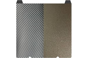 Sahvaim Carbon Fiber PET+Textured PEI 235X235mm K1C K1 Build Plate,3D Printer Platform for Creality K1/ K1C/Ender-3 S1/Ender 5 S1/Ender 3 S1 Pro/Ender V3 KE/Ender3 V3 SE(Without Magnetic Base)