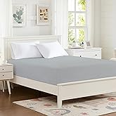 Hotella 100% Microfiber King Size Fitted Sheet Only, 78x80 inches Hotel Quality Deep Pocket Bottom Sheet, Fit for 6" 8" 14" Matress, Machine Washable and Non-Fade, Snug Fit & Stay in Place,Light Gray