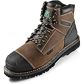 SKPRO Steel Toe Work Boots for Men, Non Slip Safety Boots Puncture Resistant, Comfortable Industrial Construction Shoes