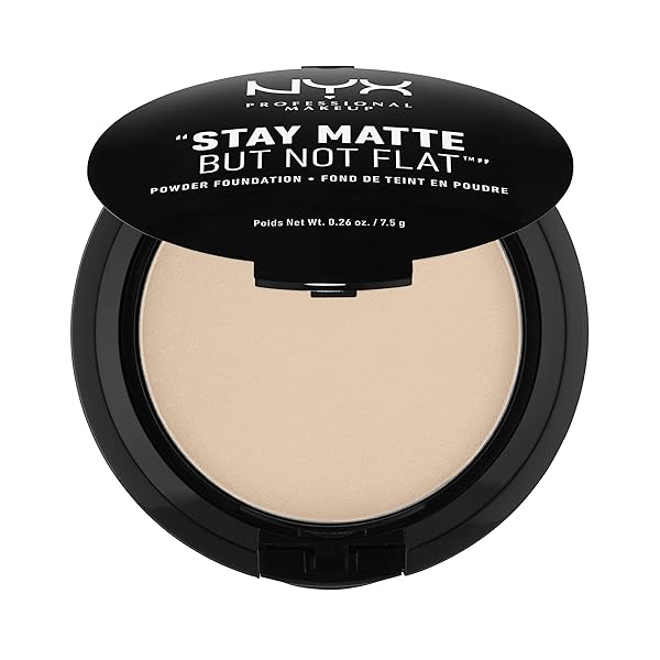 NYX PROFESSIONAL MAKEUP STAY MATTE BUT NOT FLAT POWDER FOUNDATION, NUDE