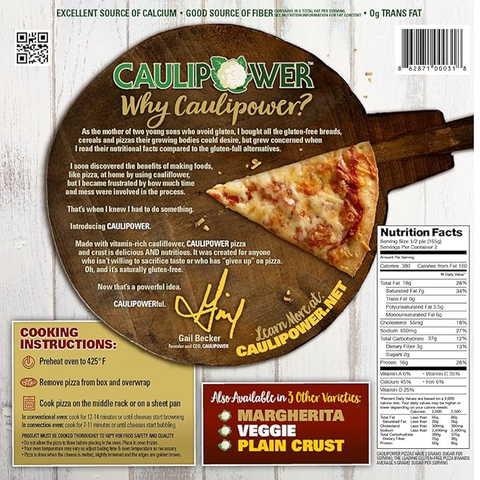 California Pizza Kitchen Frozen Cauliflower Pizza Nutrition Nutrition Pics