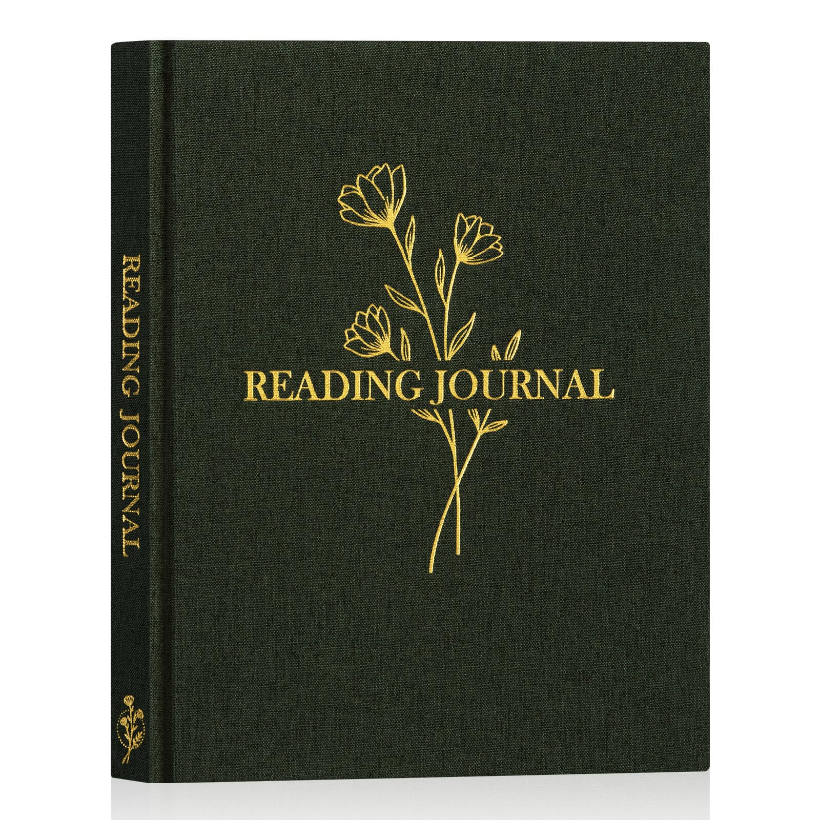 Lanpn Reading Journal for Book Lovers Readers - Linen Hardcover Reading Log with 52 Book Reviews - Books Tracker Diary Reading Notebook Bookish Gifts, 23.6 x 19.5 cm, 158 Pages (Green)