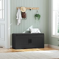 Homleke 2-Tier Storage Bench, Shoe Bench with