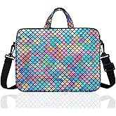 15.6-Inch Laptop Shoulder Carrying Bag Case Sleeve for 14" 15" 15.6 inch MacBook/Notebook/Ultrabook/Chromebook, Mermaid Scale (Colorful)
