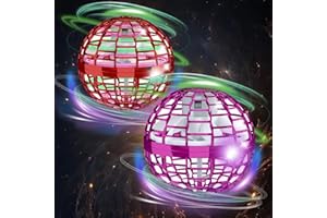 GENERIC Hand Controlled Hover Ball, 2025 Upgraded Flying Orb Toy with LED Lights, Gesture Sensor Drone for Indoor Outdoor Kids Gifts, Safe & Durable,Cool Toys Gift for Kids Boys Girls Age 6+ (Red/Purple)