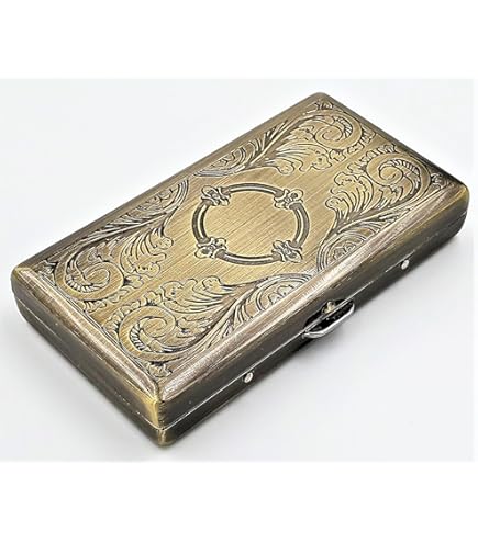 財布・ケース・小物入れ Vintage Cigarette Case Cigarette Case Victorian Retro Style Metal Holder for