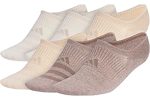 adidas Women's Superlite 3.0 6-Pack Super No Show, Athletic Socks, Invisible Ultra Low-Profile, Cushion & Arch Compression