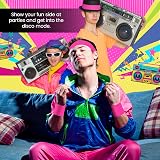 REDSTAR FANCY DRESS 3pc Neon Sweatband Set Headband Wristbands 80s 90s Party view 6