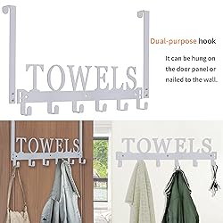 Over The Door Hooks, Towel Rack for Bathroom, Door
