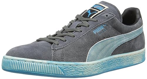 puma suede black and turquoise