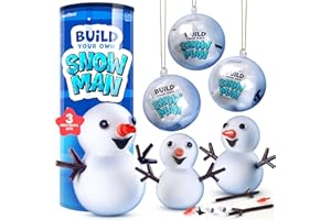 Snowman Making Kit for Kids - Build a Snow Man Craft Kits for Girls, Boys, Toddlers Ages Kid Winter Christmas Crafts Activiti