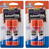 Elmer's Disappearing Purple School Glue Sticks, 0.21 oz, 4 Count
