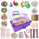 1405 Pcs Kids Craft Supplies - Pipe Cleaners, Pom