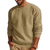 PJ PAUL JONES Mens Sweater Crewneck Knit Sweaters Casual Waffle Pullover Sweater for Men