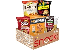 Frito Lay Ultimate Hot & Bold Smart Care Package, Variety Pack, Individually Wrapped Snacks, Includes Popcorners, Simply Organic Doritos, Baked Cheetos, Smartfood Popcorn, Sunchips, 40 Count