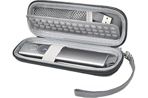 BOOBOWL Protective Case Compatible with Logitech Spotlight Presentation Clicker, Universal Presenter Clickers Storage Carrying Bag with Durable Layer for Charging Accessories (Box Only) - Grey