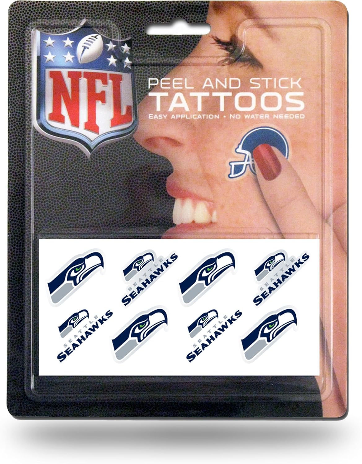 NFL Rico Industries Face Tattoos, 8-Piece Set, Seattle Seahawks : Sports & Outdoors