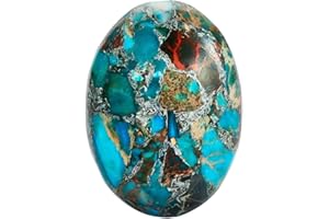 rockcloud Oval Cabochon Flatback Semi-precious Stones Sea Sediment Jasper for Jewelry Making