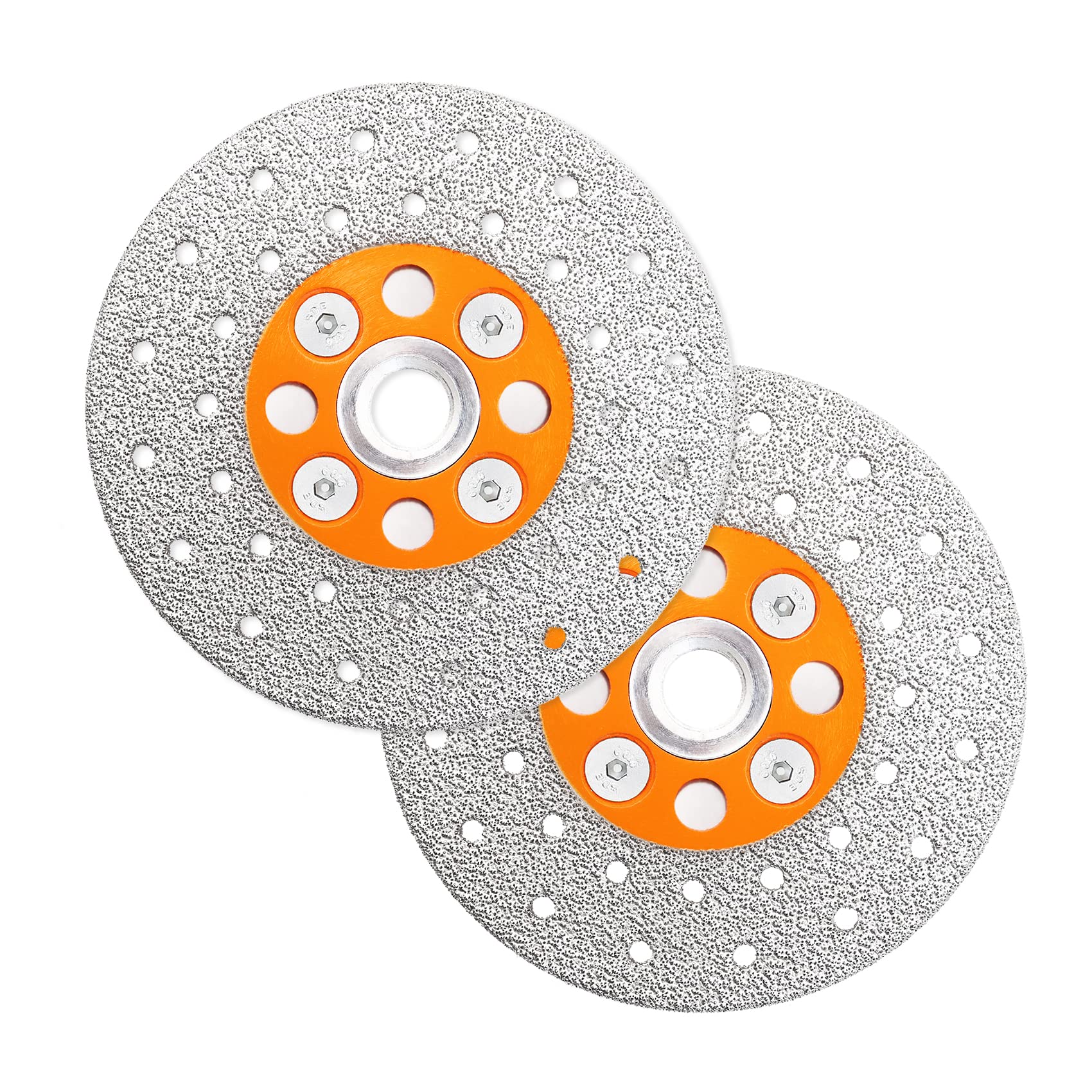 Diamond Granite Cutting Wheel,BRSCHNITT 2pcs 100mm Vacuum Brazed Angle Grinder Diamond Blade with M14 Flange for Grinding Beveling Shaping Rounding Granite,Porcelain,Tile,Stone,Marble,Quartz