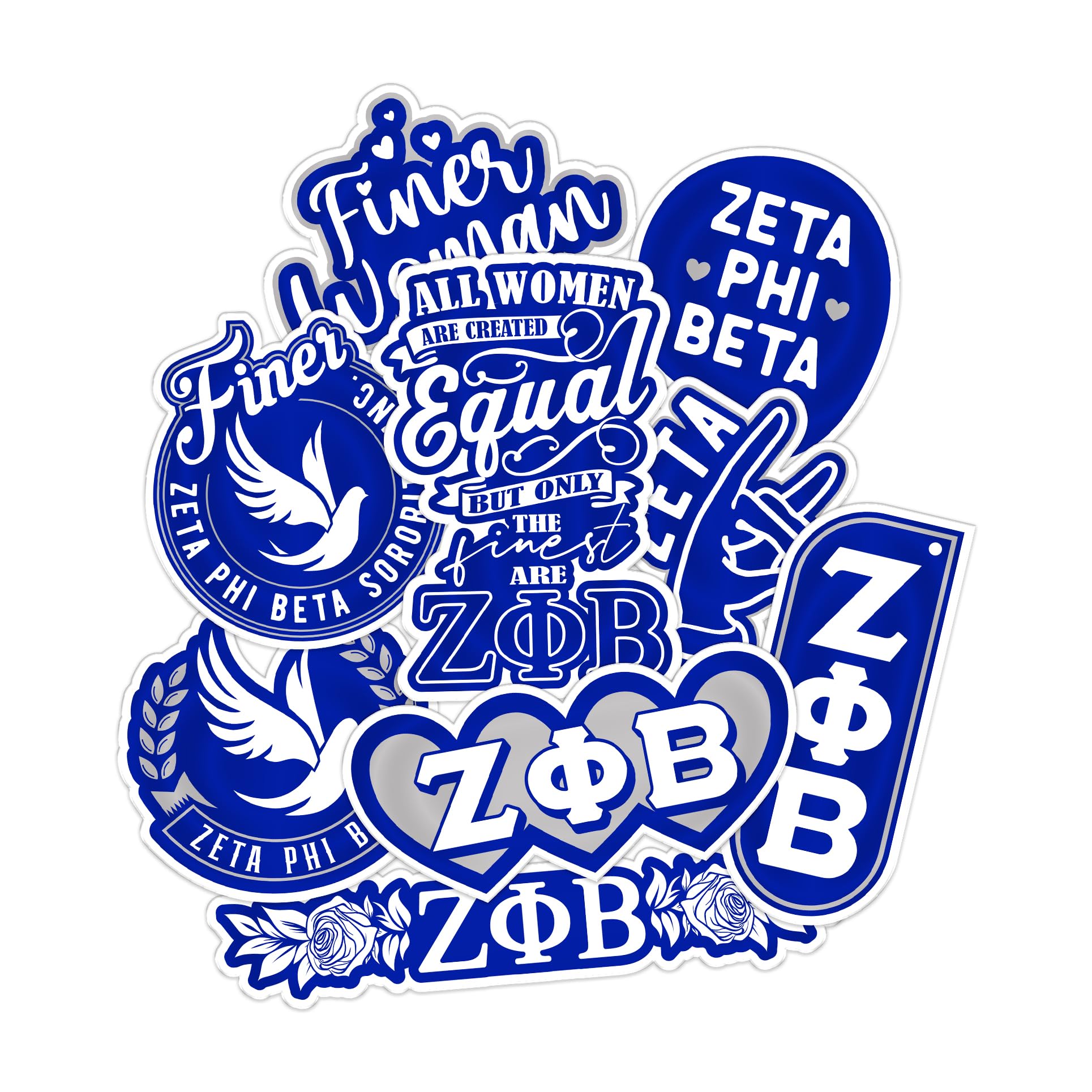 BBGreek Zeta Phi Beta Sorority Paraphernalia - PVC Decal Stickers