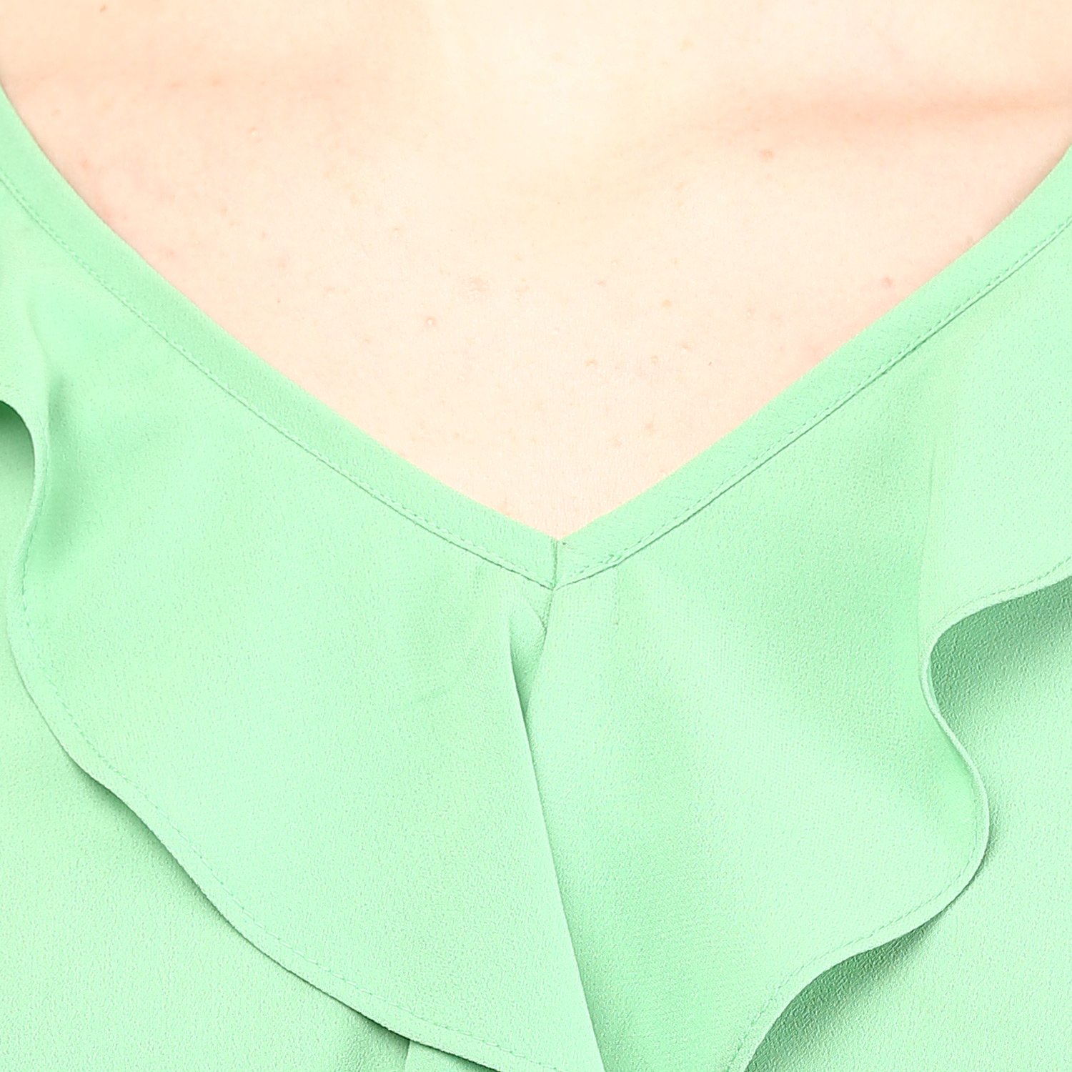rare women green georgette top (ep1033a)